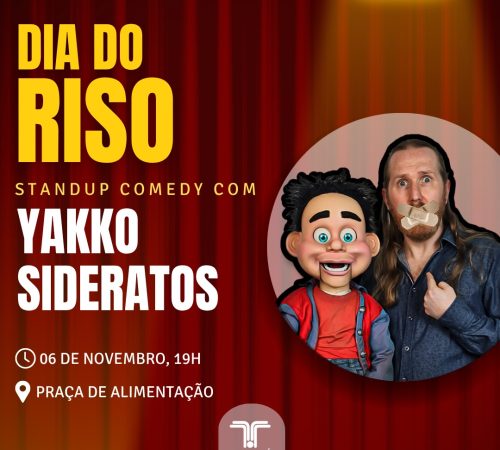 Taubaté Shopping celebra o ‘Dia do Riso’ com stand-up comedy de Yakko Sideratos