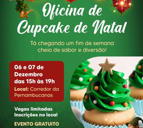 Oficina de Cupcake de Natal é atração no Taubaté Shopping neste fim de semana