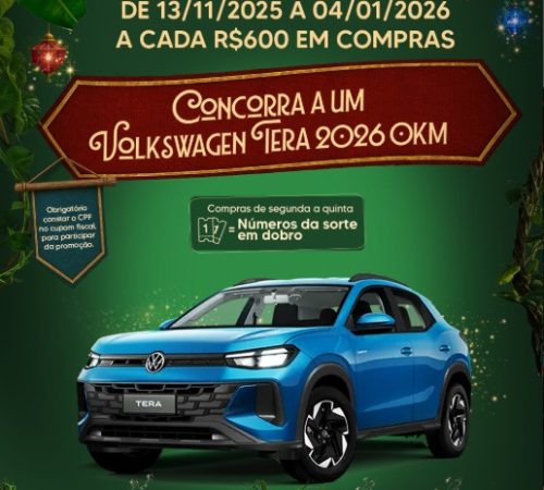Campanha “Natal de Experiências” do Taubaté Shopping vai sortear um Volkswagen Tera 0KM