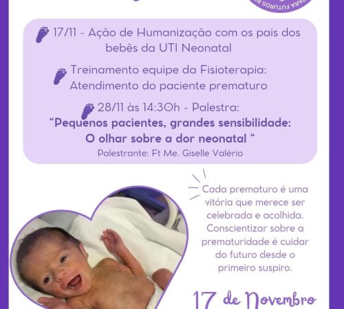 Novembro Roxo: HMUT promove ações para conscientização sobre a prematuridade