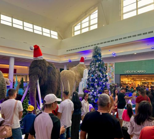 Shopping Pátio Pinda apresenta exposição “Natal Congelante” com mais de 20 réplicas de animais da Era do Gelo