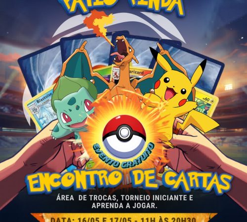 Shopping Pátio Pinda recebe torneio gratuito de Pokémon neste fim de semana
