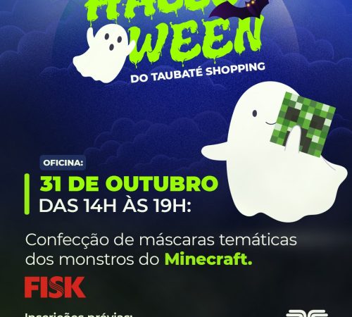 Halloween do Taubaté Shopping terá programação com caça aos doces, oficinas e personagens temáticos