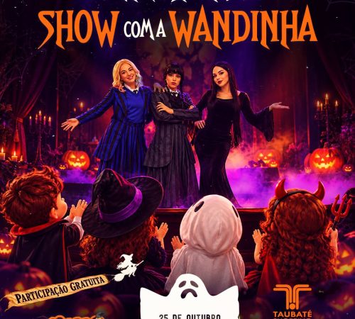 Show inspirado na personagem ‘Wandinha’ é destaque na programação de Halloween do Taubaté Shopping