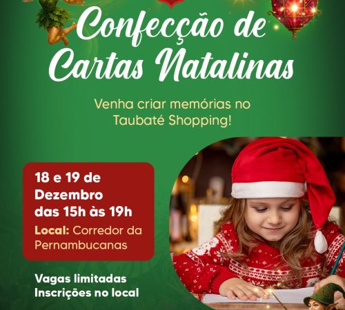 Taubaté Shopping promete semana animada com atrações natalinas gratuitas para toda a família