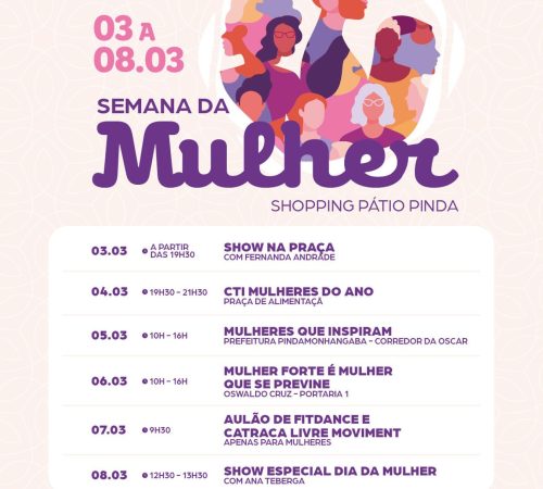 Semana da mulher: Shopping Pátio Pinda promove ações gratuitas voltadas ao público feminino